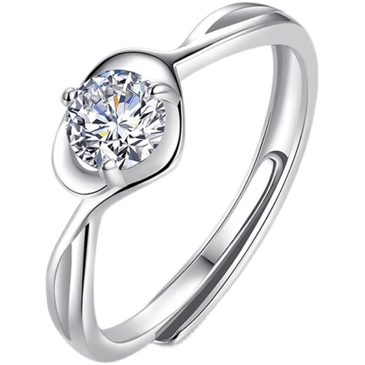 Diamond ring, platinum pairing ring, couple ring, platinum pairing ring, live proposal ring, wedding ring with exquisite box, love platinum ring with certificate