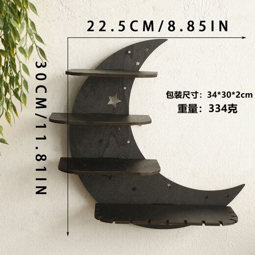 New crescent wood staircase crystal candlestick wall pendant Simple home decoration crafts ms9276 (big guy)