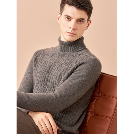 Nosskiss Turtleneck Cashmere Sweater Men 100 Pure Cashmere Invierno Invierno juvenil juvenil jóvenes Sweater Knited Sweater White L 170 Adecuado para 125 Jin [Jin equivale a 0.5 kg] -140 Jin [Jin equivale a 0.5 kg]