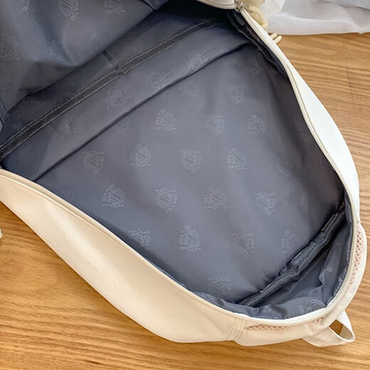 Lugeli schoolbag for female junior high school and high school students, Korean version large-capacity multi-compartment backpack, primary school student fourth to sixth grade backpack, black with pendant + badge + star pendant