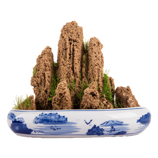 Absorbent stone natural stone bonsai fish tank courtyard large fish pond landscaping absorbent stone raw stone landscaping decoration 2 pieces absorbent stone rubble trial pack free mixed grass