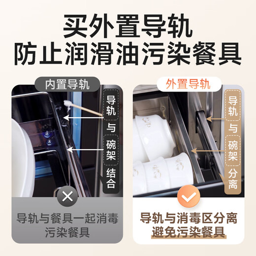 Canbo household large-capacity stainless steel embedded disinfection cabinet two-star large-volume baby bottle disinfection cupboard newly upgraded national subsidy XDZ100-EF122 PRO