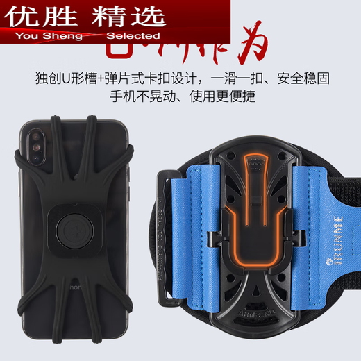 Zailu rotatable and detachable sports wristband, running wrist bag, touch screen fitness driving, cycling, yoga and fishing mobile phone arm bag, upgraded and detachable mobile phone armband R1X elegant black