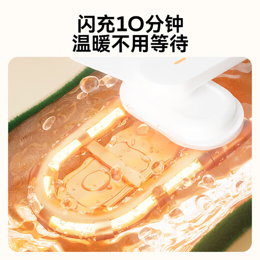 AUX hot water bottle warms the tummy and fills with water, safe and explosion-proof hot water bottle, rechargeable hand warmer, baby patch, warm electric heater 208 gray, explosion-proof, automatic power off, double plug