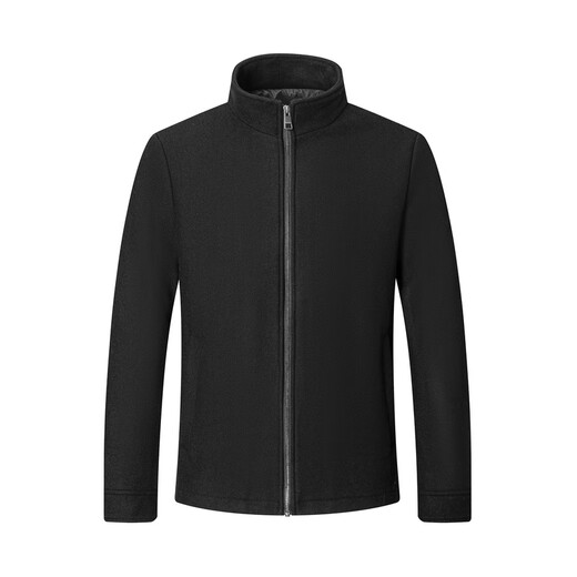 Septwolves Wool Jacket Men's Autumn Stand Collar Jacket Men's Lining Anti-static Simple Business Work Versatile Men's Clothing