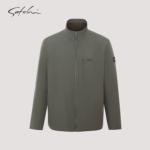 SATCHI Thermal Storage Lining SATCHI Men's Cotton Clothes 2025 Autumn New Business Casual High-end Warm Jacket Army Green 2XL