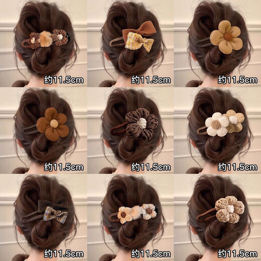 Autumn and winter flower duckbill clip for women 2025 new style large hairpin for the back of the head, high-end one-word clip hairpin headwear Mu Xi 2 pieces