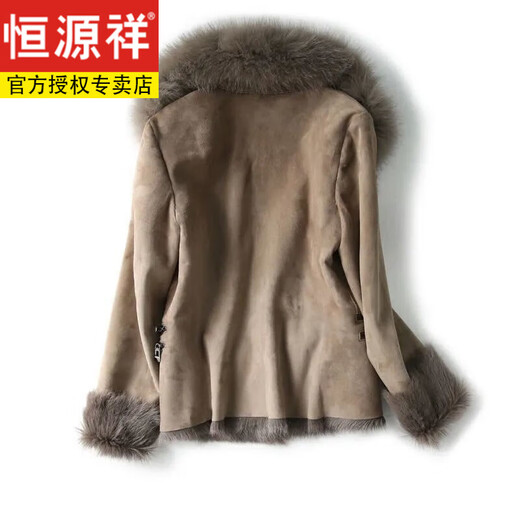 Hengyuanxiang Murb Jacket для женщин в коротком зимнем стиле и универсальном свободном мехе интегрированная утолщенная теплая куртка для женщин Хаки Л. Рекомендуется 105-115Jin [Джин равняется 0,5 кг]