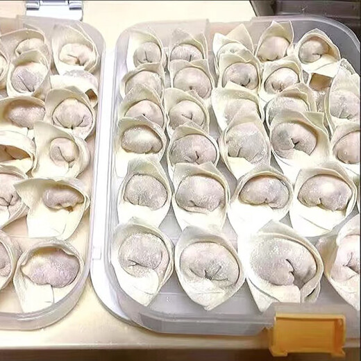 Qinkai Internet celebrity candied haws special display box frozen food storage box dumpling box wonton display plate plastic plate portable yellow heat and cold resistance can be microwaved and cold 5 layers 1 cover enlarged upgrade superimposed PP material