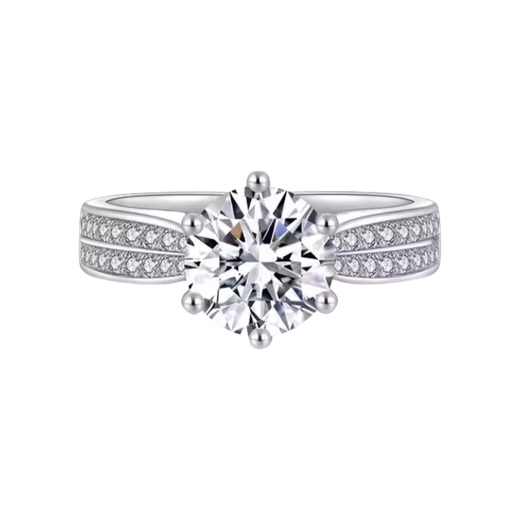 I Do platinum pt950 diamond ring for women 1 carat cultivated diamond Starlight Queen wedding ring proposal for wife and girlfriend Starlight Queen 2 carat diamond No. 12