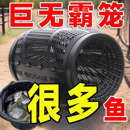 Buy one and get three free. Super large fish cage fishing artifact that can only enter and not get out of the cage to catch crabs, loach and fish. 2 giant fish cages, 50cm long and 20cm wide. Flash sale bonus. Free bait + bait cup + cage rope.