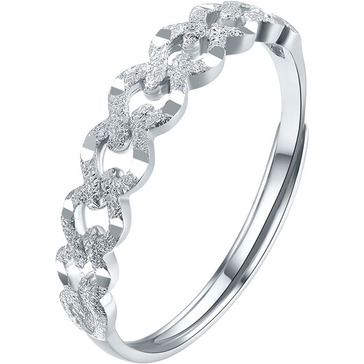 Saturday Fu PT950 Huaguan platinum ring live girl birthday gift PT013152 No. 13, about 1.72g