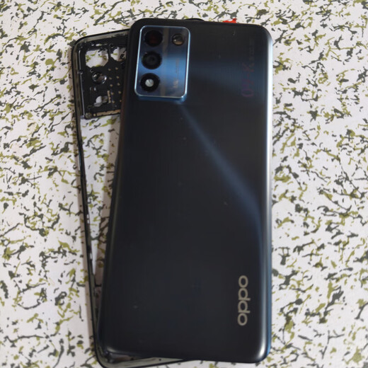 OPPOk9s battery cover new mobile phone original back cover middle frame fingerprint button screen frame motherboard cover xk9s k9s black back cover + middle frame