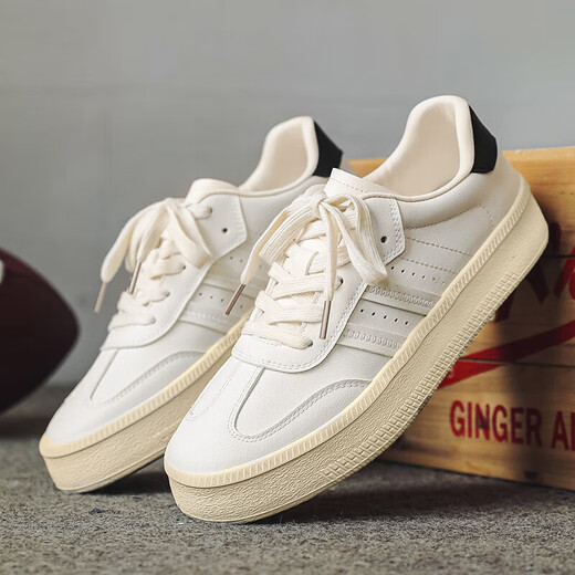 versatile white shoes men's shoes ins couple trendy shoes boys white board shoes 2025 autumn new casual white shoes 9920 white 40 men's style