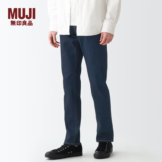 Pantalones delgados de mezclilla de mezclilla de mezclilla de hombres de Muji