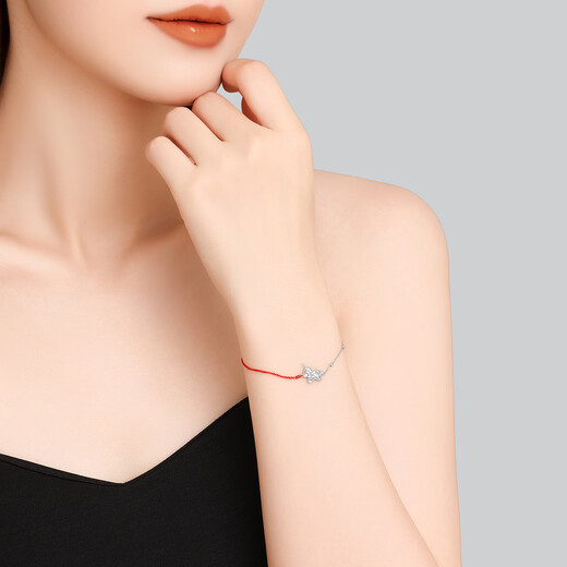 Chao Acer Platinum Instantly Rich Platinum Diamond Bracelet for Women PT950 Platinum Bracelet Bracelet Asymmetrical Crushed Ice Gift Chain Length Approximately 16cm + Tail Chain