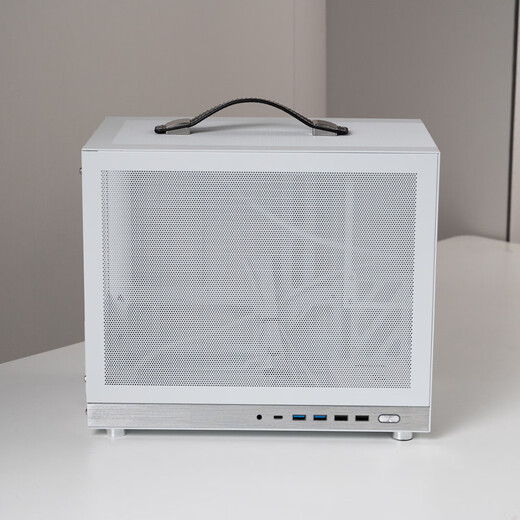 闪鳞S300机箱便携式ITX手提TYPECmini台式机电脑主机箱超迷你桌面 S300PRO白色 3.0显卡延长线