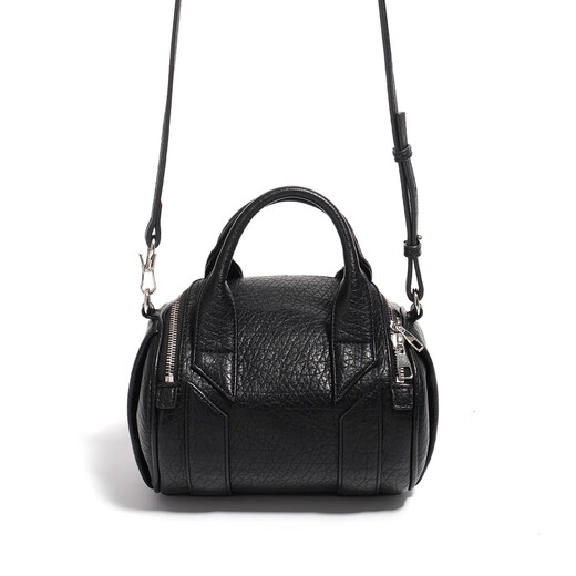 TERRAINCOGNITA brand letter rivet handheld crossbody Boston cylinder bag daily commuting versatile black