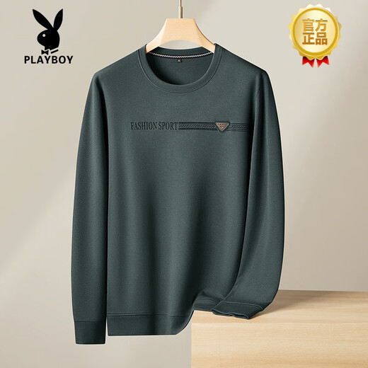 Playboy (Playboy) Basco de primavera y otoño de alta gama Sweatshirt Sweins delgada Camiseta de manga larga de la altura de la altura delgada de la altura