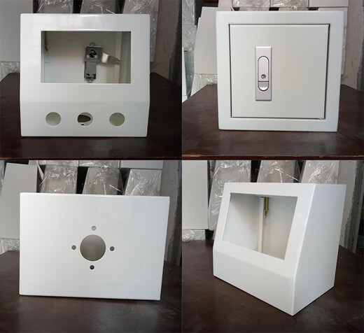 Green Forest 4.3-inch touch screen installation box 5-inch text electric control box Weilun human interface box PLC bracket electric box 132*80 non-hole single box + No. 45 steel flange bracket