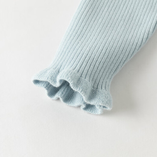 DAVE&BELLA Girls Sweater Dress Children's Mesh Skirt Winter New Baby Girl Skirt Western Style Little Princess Dress Ice Blue Ready Stock 90 cm (recommended height 80-90cm)