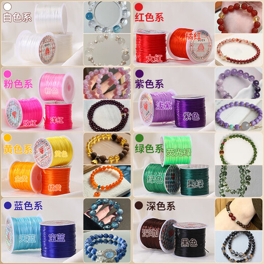 Fat Donglai's same style of beef tendon string bracelet for agarwood, special elastic cord with high strength beef tendon for hand stringing. The elastic cord is flat and does not fade. The flat elastic cord is dark brown color/wire diameter 0