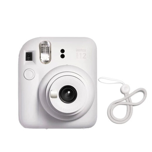 Fuji (FUJIFILM) instax mini12 one-time imaging, polaroid, good gift choice mini12 jasmine white package 1 (official standard + 10 pieces of white-bordered photo paper)