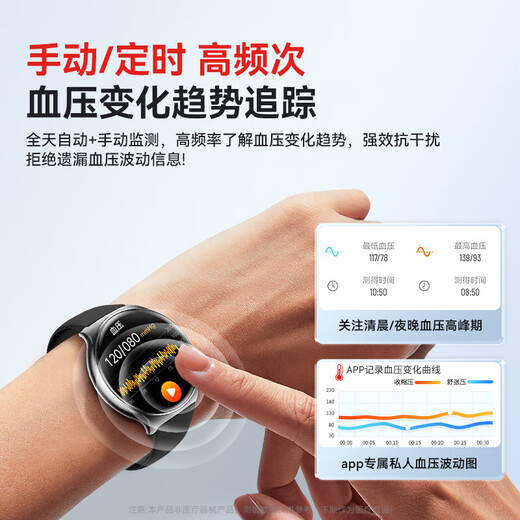 Huamidu blood pressure and blood sugar monitoring watch, blood lipid, uric acid, ECG, heart rate, blood oxygen, sleep, remote care, offline payment, NFC Bluetooth call, smart health watch