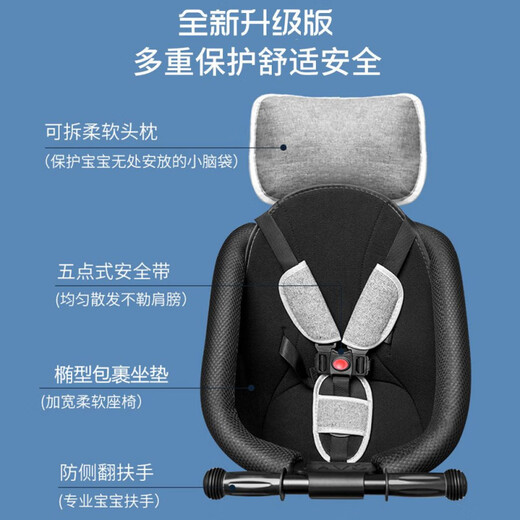 Baby walking artifact lightweight folding stroller baby simple high view baby two-way children's stroller gray - large backrest - large seat - parasol high view + one-button folding + double push rod + no rollover