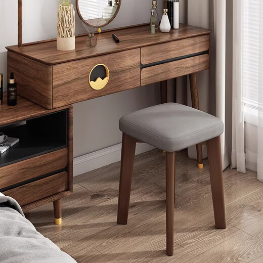 Household solid wood dining table bench living room soft bag stool dressing table low stool stackable simple stool simple wood solid wood color - side rubber wood type *4