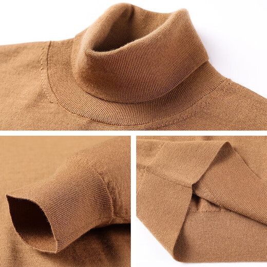 Nosskiss Brand Pure Cashmere Cashmere Sweater Men's Automne and Winter Nouveau pull fine colorant solide Couleur à col roulé à col roulé à col roulé à col roulé Black [Boîte-cadeau] M 170