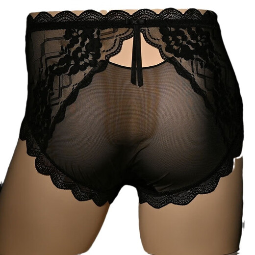 Fenteng 180200Jin Jin is equal to 0.5kg large size lace hollow underwear pure desire style 3XL black 150-200Jin Jin is equal to 0.5kg egg-packed