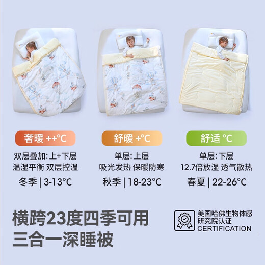 Betis baby quilt, universal for all seasons, children's multi-functional deep sleep quilt, antibacterial and anti-mite, cloud sea listening to the wind 120x150cm