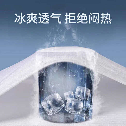 Alen Botun swimsuit suit men's youth loose adult swimming sleeveless vest anti-embarrassing swimming trunks hot spring swimsuit new white anti-embarrassing ice silk quick-drying S (90115Jin Jin equals 0.5 kg)