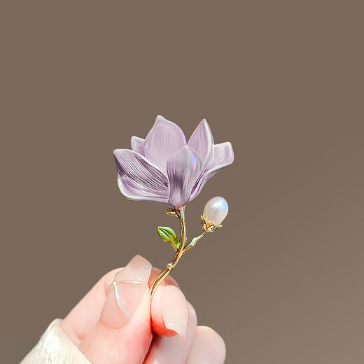 Idel Chinese style elegant magnolia brooch high-end women's fashion pin high-end corsage accessories birthday gift XZ0608 magnolia brooch