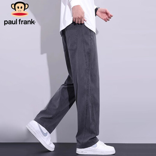 Paul Frank Pants Men's Autumn and Winter Straight Leg Loose Casual Pants Men's American Wide Leg Men's Pants Modern Gray XL