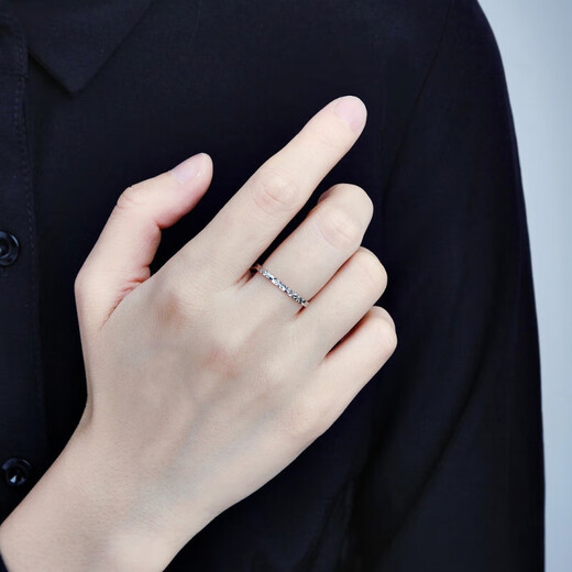 China Gold (CHINA GOLD) platinum ring, car flower ring, gift for girlfriend, gift for others, 12 rings, about 1.46g