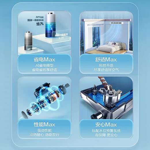 Haier 1.5/2/3 HP central air conditioner duct machine household one-to-one full DC variable frequency first-level energy efficiency embedded air conditioner ultra-thin silent bedroom living room heating and cooling card machine 1.5 HP first-level energy efficiency Yunjing series丨Installation included