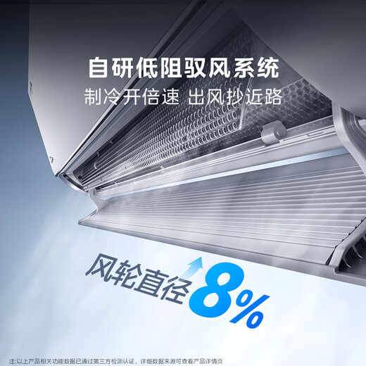 Midea air conditioner windless Yunduo PRO large 1.5 HP first-class energy efficiency inverter maternal and child cleansing and comfortable wind double row copper pipe hang-up national subsidy KFR-35GW/N8WF1Pro