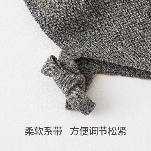 Koala Nose Versatile plain toe cap, baby outing hat, baby autumn and winter warm windproof ear protection hat, dark floral gray M 0-6 months M (42cm is too small, recommended for 0-3 months)