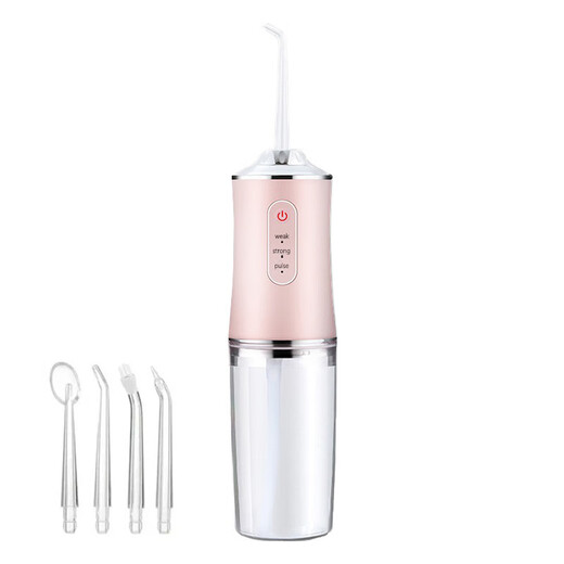 Xiaomi Lang Teeth Cleaner Ultrasonic Teeth Cleaner Irrigator Portable Home Electric Teeth Scrubber Water Floss Orthodontic Special Cleaning and Rinse Teeth for Children Pink 800 mAh Built-in Battery