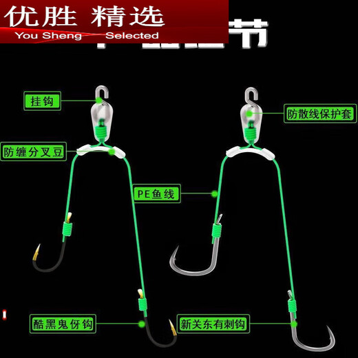 MPPMCK 8cm quick-hanging mud carp short sub-line double hook Meizhou fishing method Iseni New Kanto Izu fish hook strong horse hook 8 Iseni No. 3 barbed quick-hanging cm short 1 plate 6 pairs in total