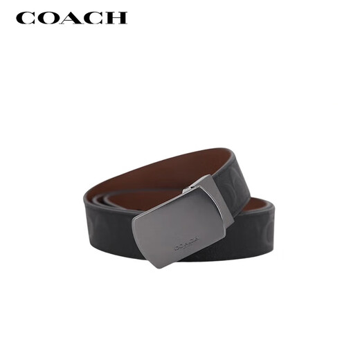 蔻驰（COACH）【品牌直供】男士C纹板扣宽版腰带牛皮革 七夕礼物 送男友