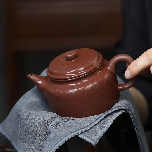 Centennial Liyong Yixing Zisha teapot purely handmade raw ore bottom trough Qingjian Liude bell teapot Kungfu tea set 200cc