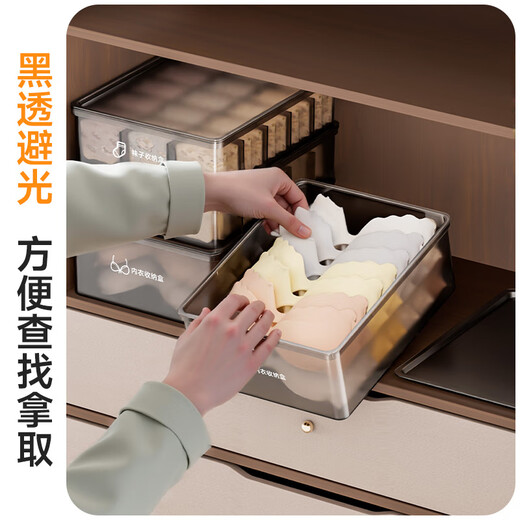 Jia helper underwear storage box underwear socks clothes storage box divided storage artifact wardrobe drawer organizer 2-piece set