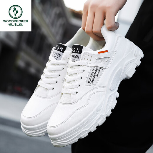 Woodpecker 2025 Automne Nouvelles chaussures de sport décontractées Chaussures masculines Chaussures Chaussures blanches chaussures de papa chaussures blanches chaussures blanches à la mode Hy1289 Beige 39