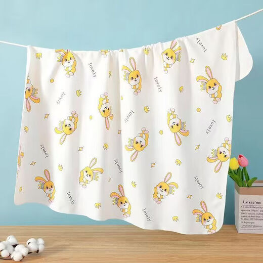 Acacia tung single newborn delivery room swaddle combed cotton newborn swaddling blanket baby wrap snail bear 83*83