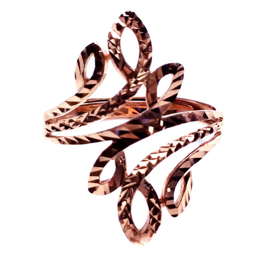 KZD Old Phoenix pure Russian 585 purple gold ring European 14K rose gold color gold exquisite large ring ring