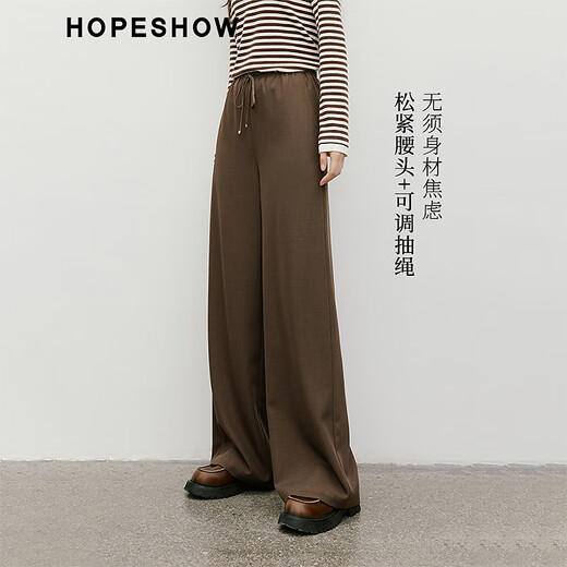 Manga roja Caza delgado pantalones casuales 2025 Autumn Nuevo trajes de piernas ancho para mujeres Pantalones de la cubierta del cuerpo en forma de pera Pantalones grises 060 xs