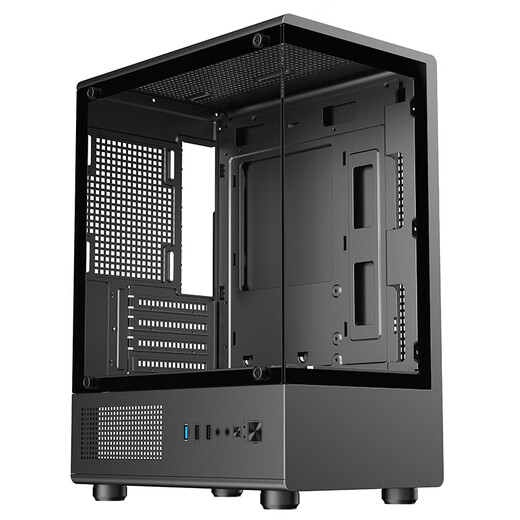 EVESKY Venus M240 Sea View Room Chassis Game Computer Main Chassis Computer Chassis Supports M-ATX motherboard/240 water cooling/270 sea view room/4090 graphics card Venus Panorama Room M240-Black